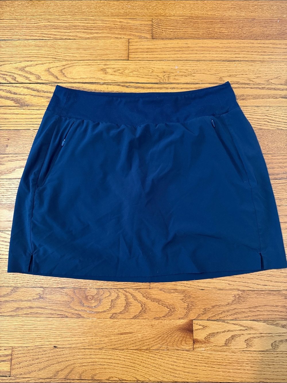 Athleta Dark Navy Active Skort with Zip Pockets